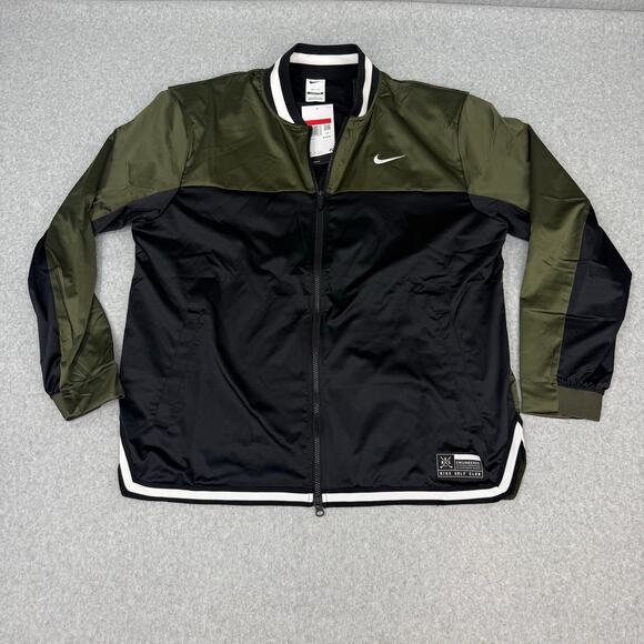 Nike Golf Club Jacket Men's Large NGC Bomber FZ Green Black FQ1168-010 - Picture 1 of 4